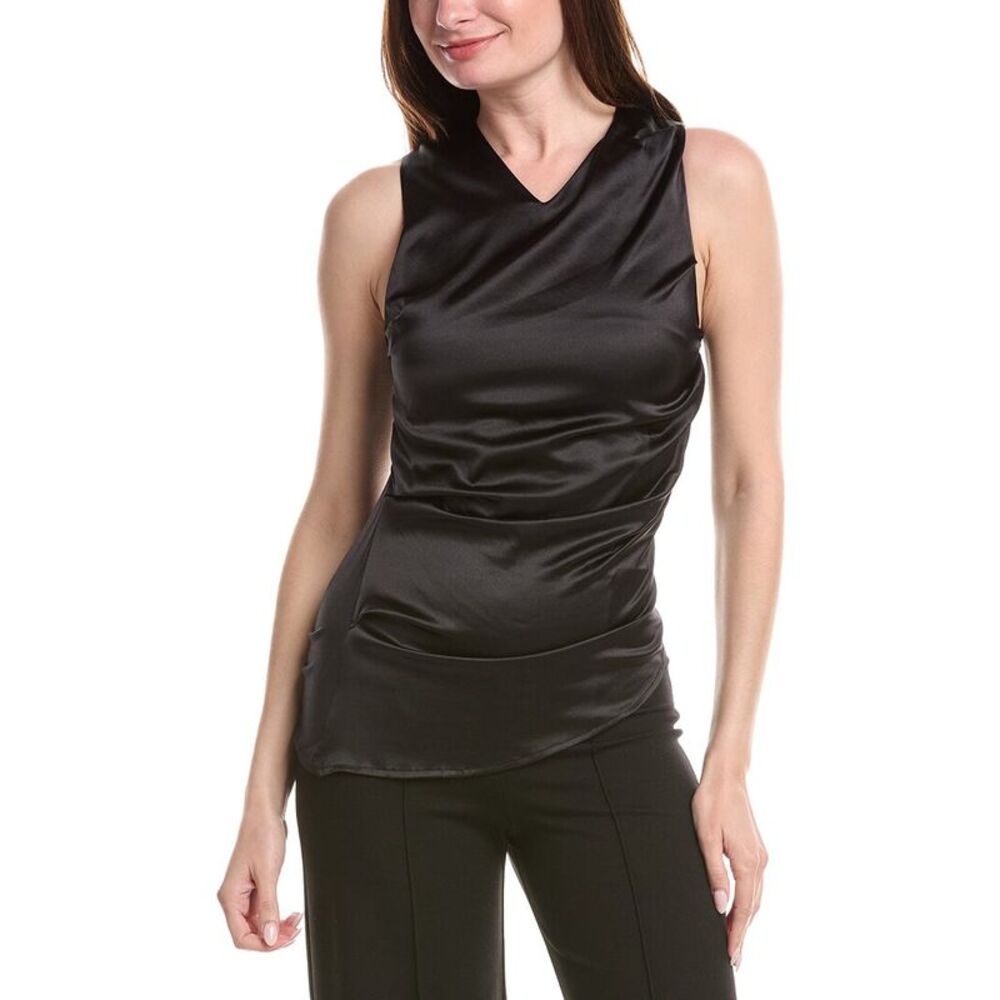 Hugo Boss Womens  Etorsa Satin Top, Black